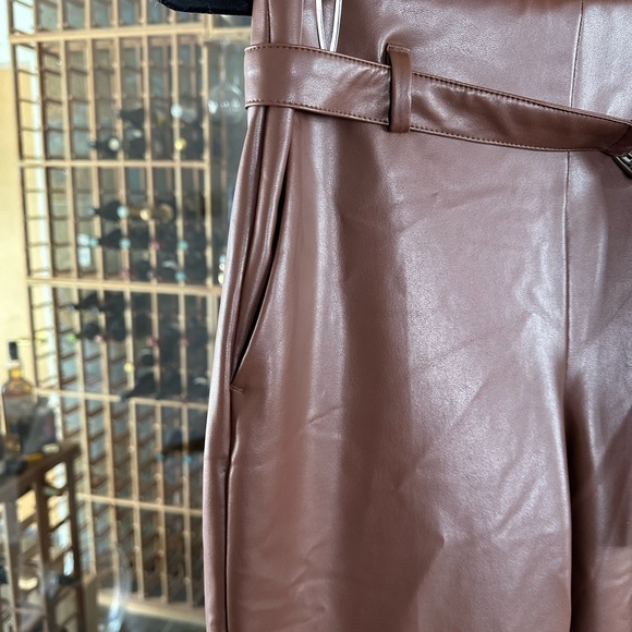 Pant in faux cuir brown in 34 - Picture 2 of 6